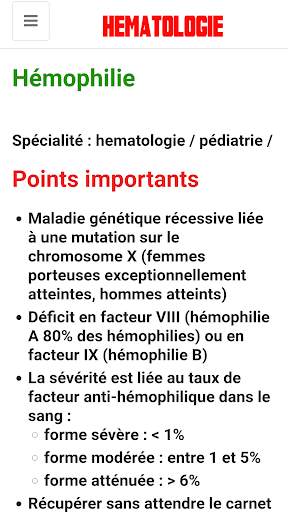 Hématologie screenshot 4