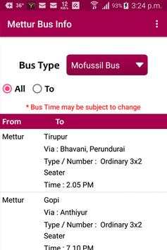 Mettur Bus Info screenshot 7