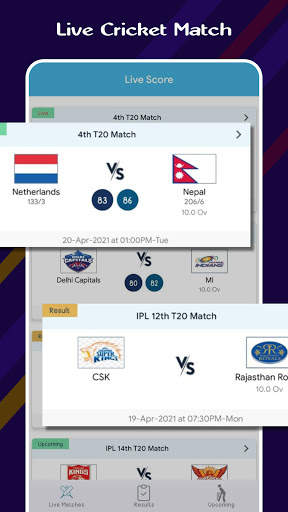 Cricket Live Score - Ball to Ball Live Score screenshot 1