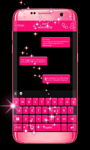 Pink Keyboard For WhatsApp screenshot 1
