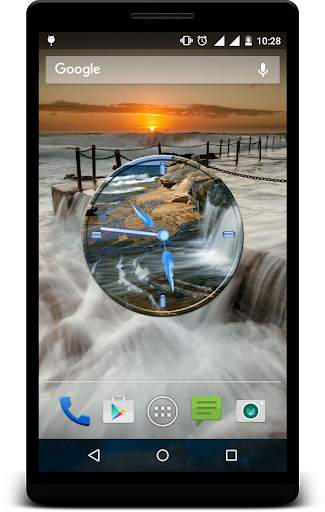 Waterfall Clock Live Wallpaper screenshot 4
