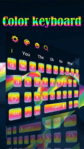 Color Rainbow Keyboard Theme screenshot 3