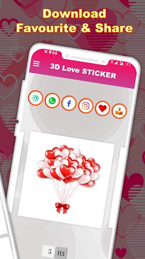 3D Love GIF : Love Stickers For Whatsapp screenshot 3