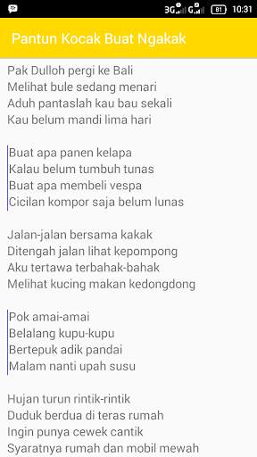 Kumpulan Pantun Lucu Humor screenshot 6