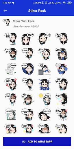 sticker jowo terbaru - Whatsapp Sticker funny screenshot 5