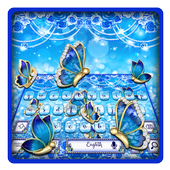 Blue Butterfly Diamond Keyboard Theme icon