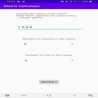 Matrix Calculator screenshot 1