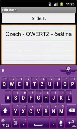SlideIT Czech QWERTZ Pack screenshot 2