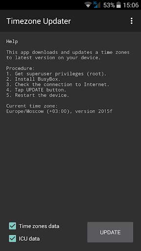 Timezone Updater screenshot 1