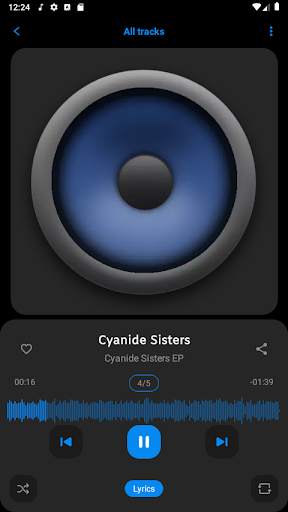 Black Music Player (no ads) screenshot 1