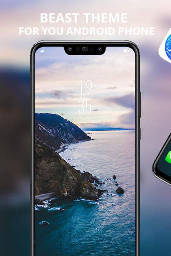 Nature Sea cliff view theme for Jio phone 3 screenshot 1