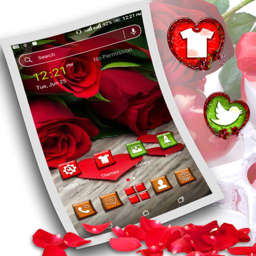 Red Rose Launcher Theme 1.3