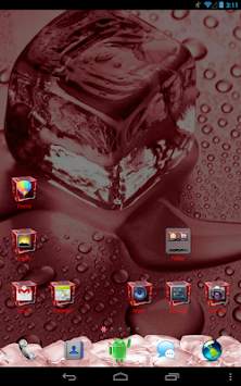 Ice Cube Red GO Launcher Theme screenshot 1