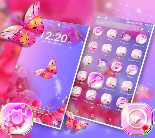 Flower Butterfly Launcher Theme screenshot 3