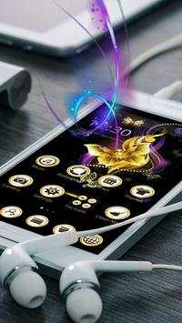 Golden Butterfly theme lock screen White jade screenshot 5