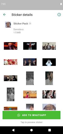 BTS stickers con movimiento para Whatsapp screenshot 2