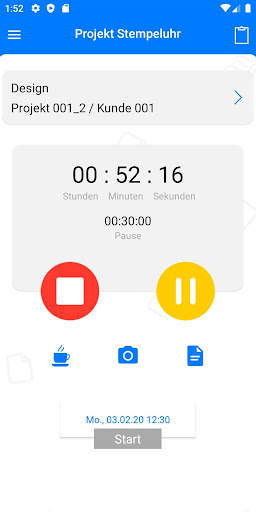 TimeTrack Arbeitszeiterfassung screenshot 1