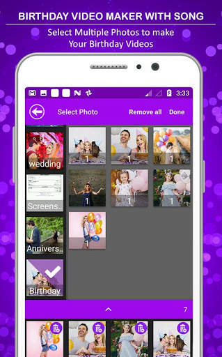 Birthday Video Maker with Photos & Birthday Name screenshot 2