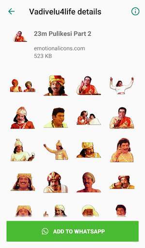 Vadivelu4life WhatsApp Stickers - Tamil Stickers screenshot 4