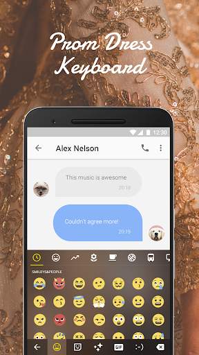 Luxury Girl Emoji Keyboard Theme for Facebook screenshot 1