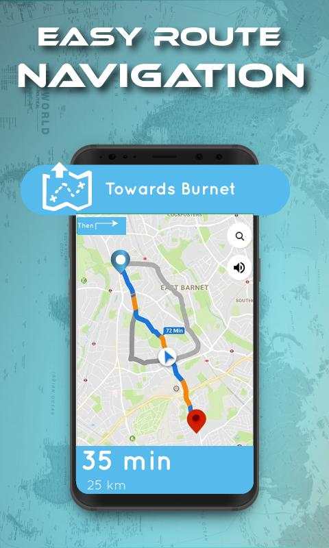 Voice GPS Driving Direction Speedometer Street Map screenshot 3