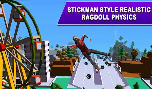 Stuntman: Ragdoll simulator games with trampoline screenshot 6