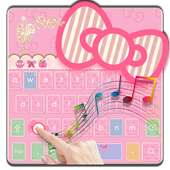 Pink Kitty tastiera di musica