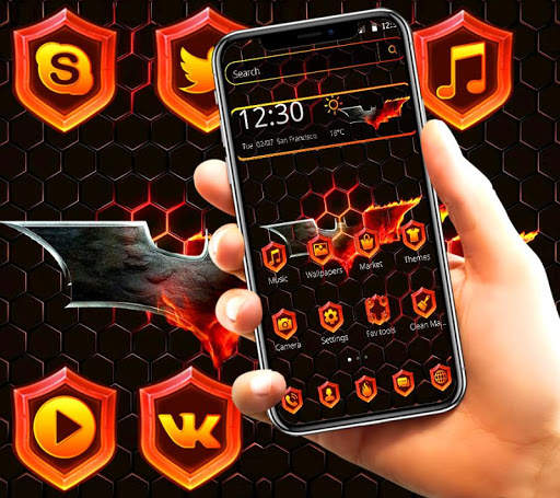 Bat Red Superman Theme screenshot 1