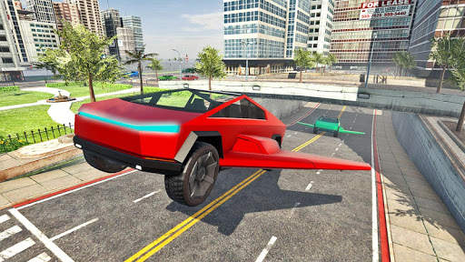 Real Flying Cyber Truck Electric Car 3D Simulator स्क्रीनशॉट 4