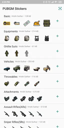 PUBGM Stickers screenshot 3