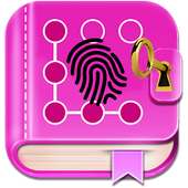 pink diary with fingerprint & lock & password on 9Apps