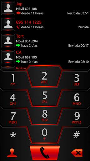 THEME DARKCITY RED EXDIALER screenshot 1