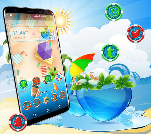 Summer Beach Launcher Theme screenshot 5