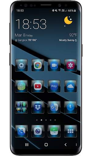 Launcher Theme - Dusk Blue Icon Pack Wallpaper screenshot 1