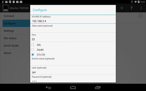 Mocha TN5250 LITE screenshot 9