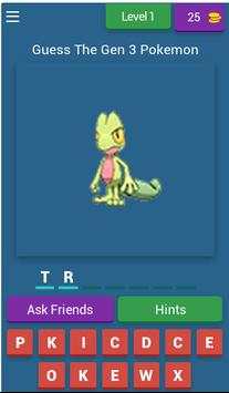 Pokemon Master Quiz Generation 3 screenshot 1