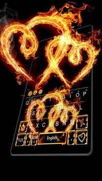 Fire Heart Love Keyboard screenshot 2