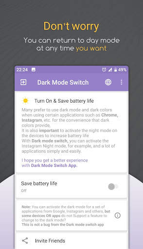 Dark Mode Switch - Night mode Activator, Instagram screenshot 7