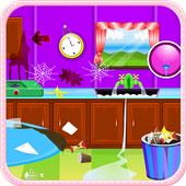 Kitchen cleaning games icon