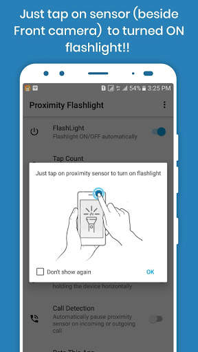 Proximity Flashlight: Just Tap to Light Everything screenshot 2
