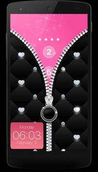 Diamond Zipper Lock Screen screenshot 7