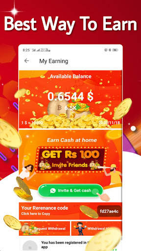 Vidmiss - Earn Money, Status Videos, Quotes स्क्रीनशॉट 1