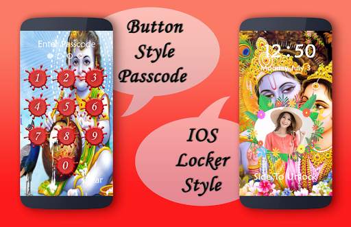 Lord Krishna Lock Screen 1 تصوير الشاشة
