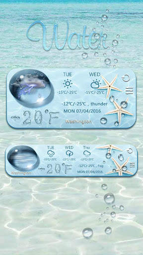 Water GO Weather Widget Theme screenshot 2