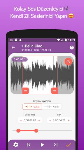 MP3 Kesici ve Zil Sesi Oluşturucu screenshot 1