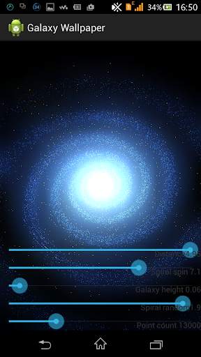 3D Galaxy live wallpaper screenshot 2