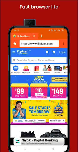 Fast browser lite - Data saver screenshot 4