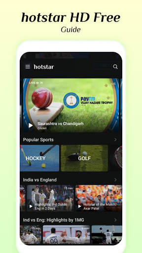 Hotstar Live Cricket TV Shows - Free Movies Guide screenshot 3