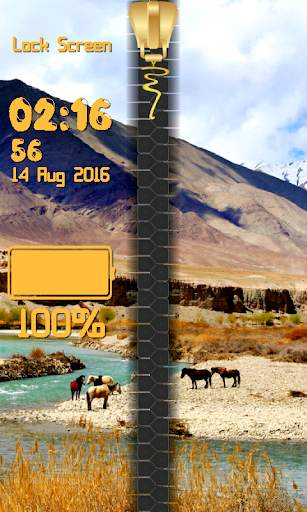 Horses Zipper Lock Screen screenshot 7