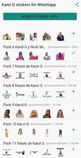 Stickers de Karol G para WhatSapp - WAStickers screenshot 2